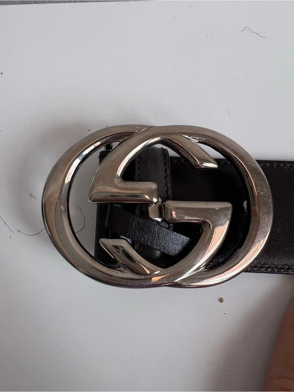 Brown Leather Belt Silver Buckle Size 80/32 Vintage Made in Italy